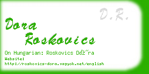 dora roskovics business card